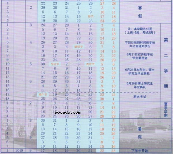 2018天津各大学暑假放假时间安排表