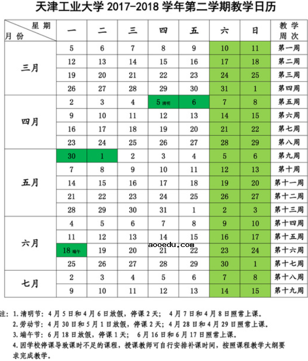 2018天津各大学暑假放假时间安排表