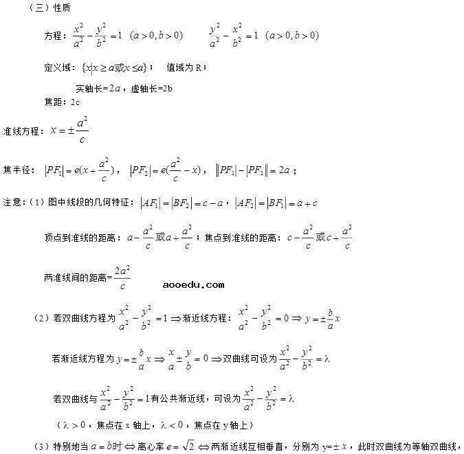 高中数学公式总结：解析几何