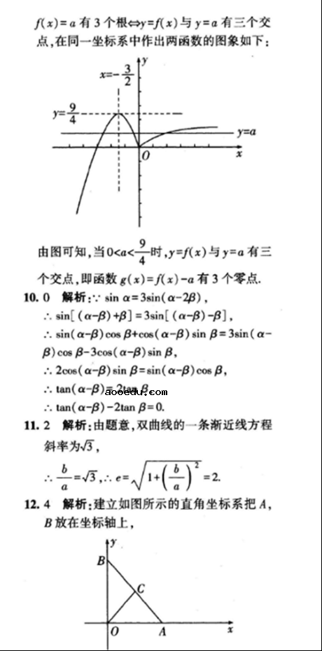 2018江苏高考数学调研模拟卷一（含答案）