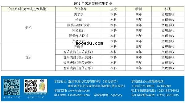 四川外国语大学重庆南方翻译学院2018年艺术类本科报考指南