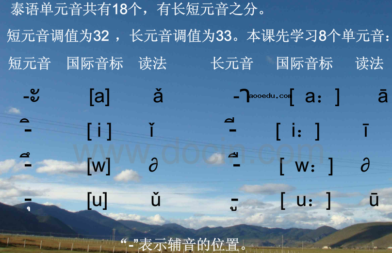 泰语元音辅音字母表怎么背