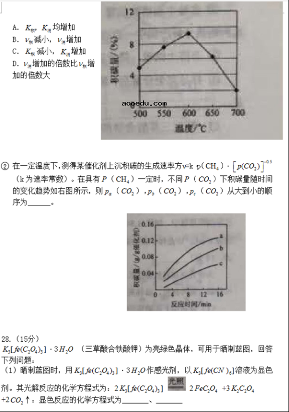 2018山西高考理综试题【Word真题试卷】