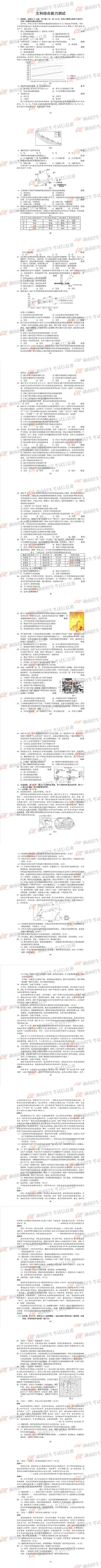 2018湖北高考文综试题及答案【图片版】