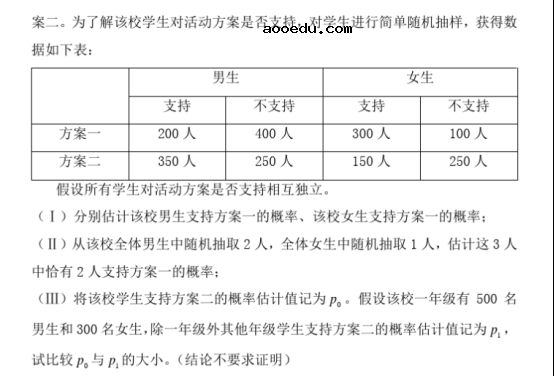 2020北京高考数学试题及答案解析