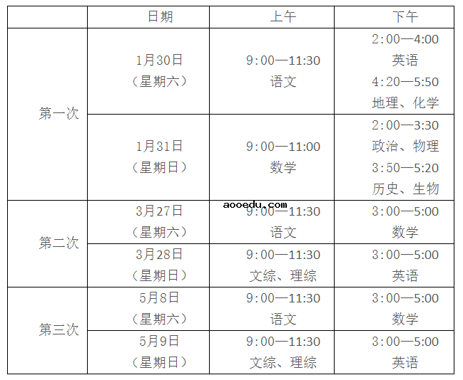 2021高三二模考试时间是什么时候