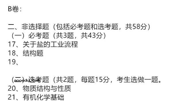 2021八省联考化学试卷及答案解析