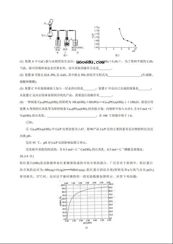 2020届山西省高三理综模拟试题