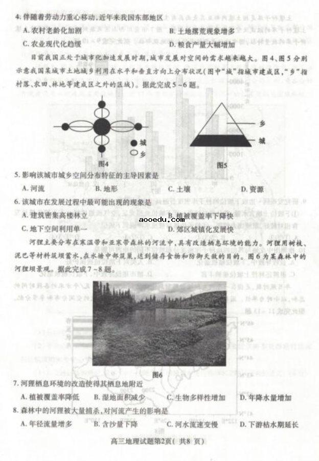 2020届山东高三地理5月模拟试题