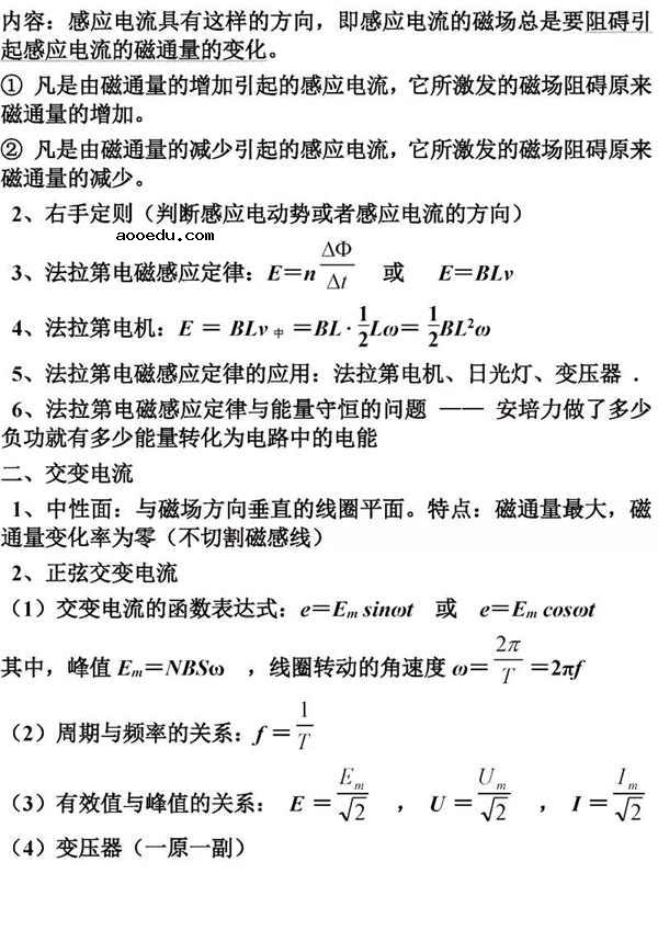 高中物理所有公式总结归纳2019