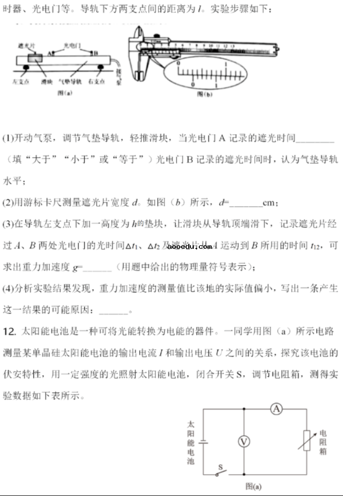 2021年八省联考湖南物理试题及答案