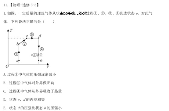 2020全国高考理科综合押题预测物理试题