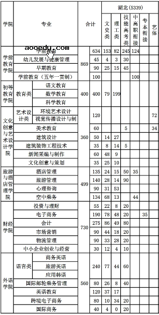 2020年武汉城市职业学院招生专业有哪些