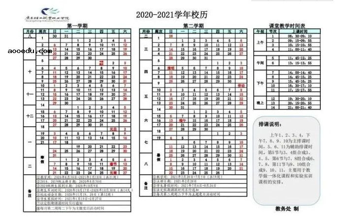 2020年广东轻工职业技术学院新生开学报到时间