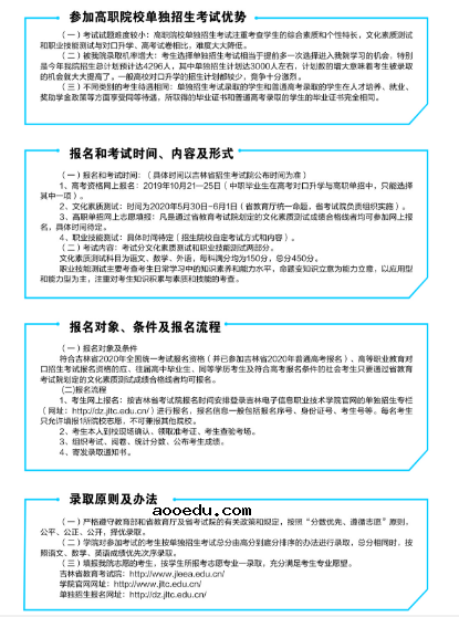 吉林电子信息职业技术学院2020单招简章