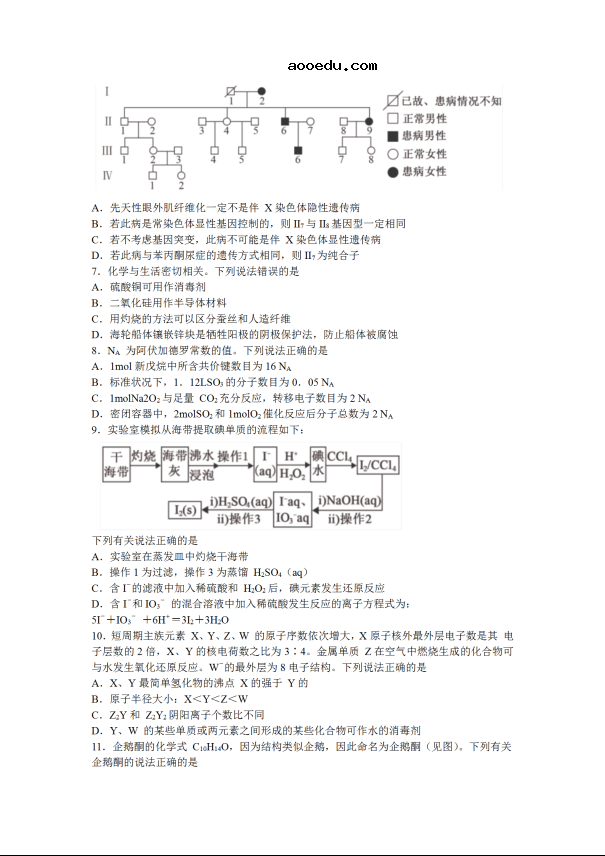 2020届河北省高三理综模拟自测联考试题