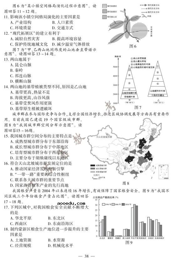 2020江苏高考地理试题【word真题试卷】