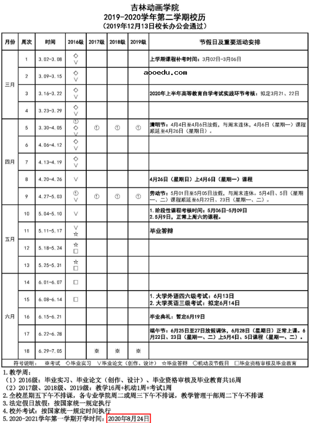 吉林2020大学什么时候开学