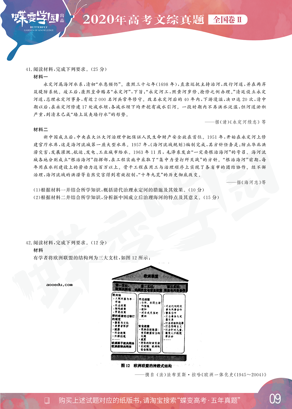 2020年全国2卷高考文综真题试卷【高清精校版】