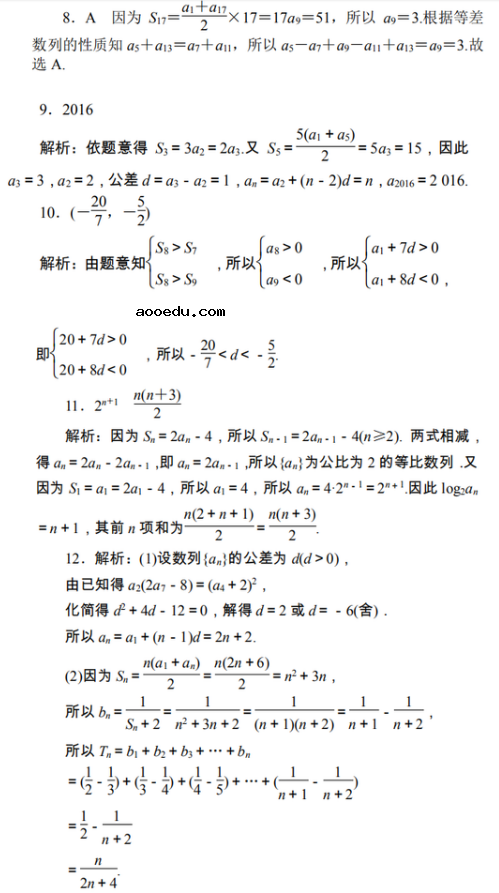 2020年高考数学必考知识点总结归纳