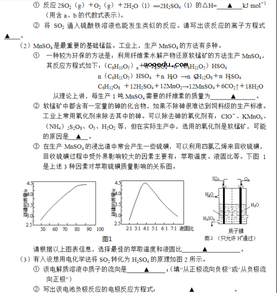 2020年江苏省高考化学押题试题