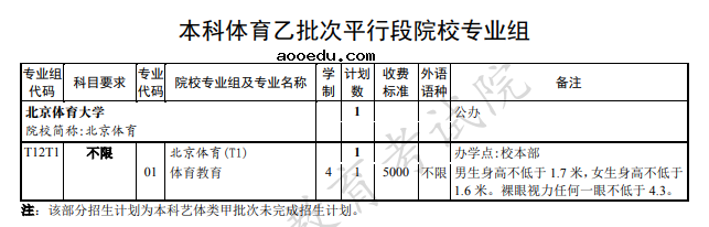 2020上海本科艺术体育类院校招生计划