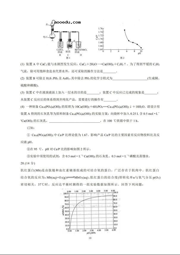 2020届山西省高三理综模拟试题