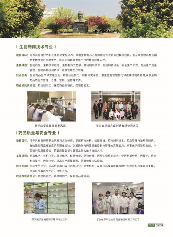 2020湖南食品药品职业学院单独招生简章