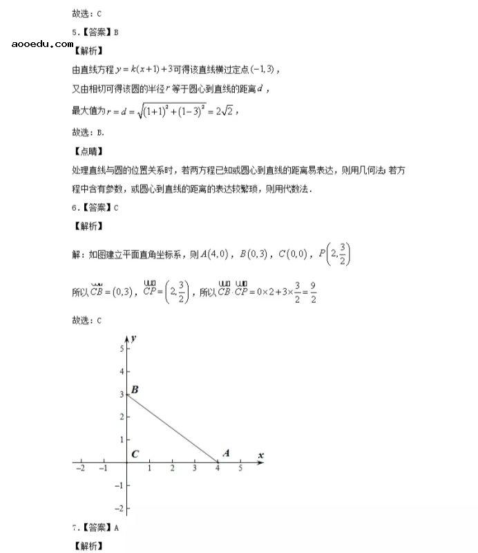 2021北京市高考数学压轴卷及答案解析