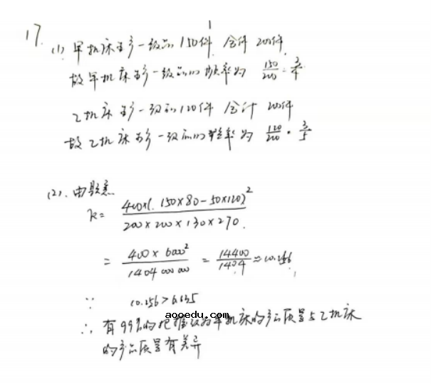 2021年四川高考文科数学答案解析