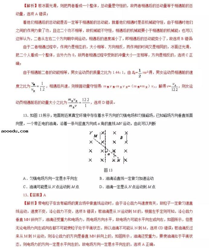 2021北京市高考物理压轴卷及答案解析