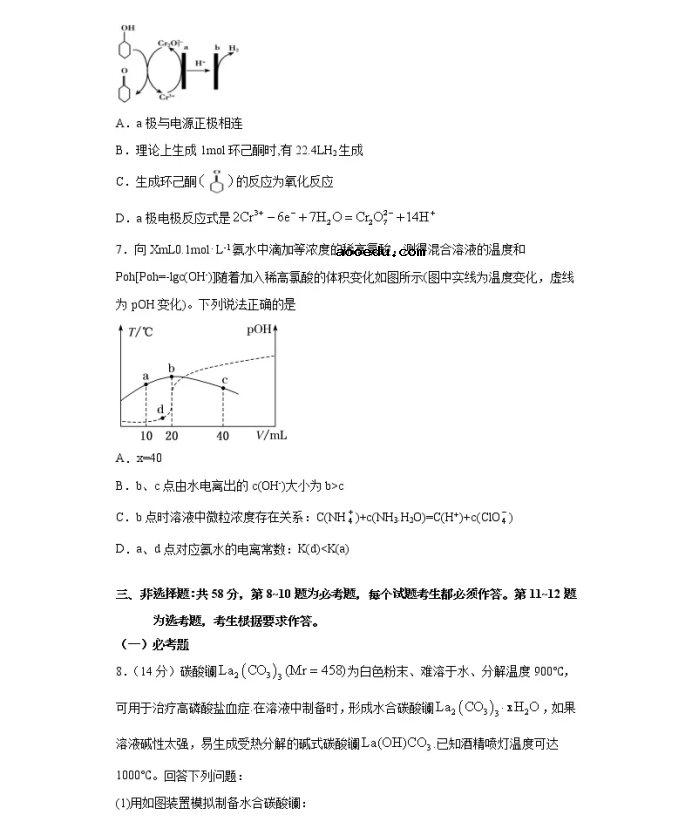 2021全国卷Ⅰ高考化学压轴卷及答案解析