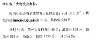 2021南方医科大学各省录取分数线是多少