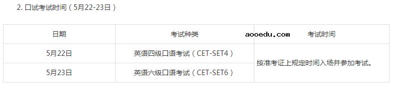 四川2021上半年英语四六级口试时间 哪天口语考试