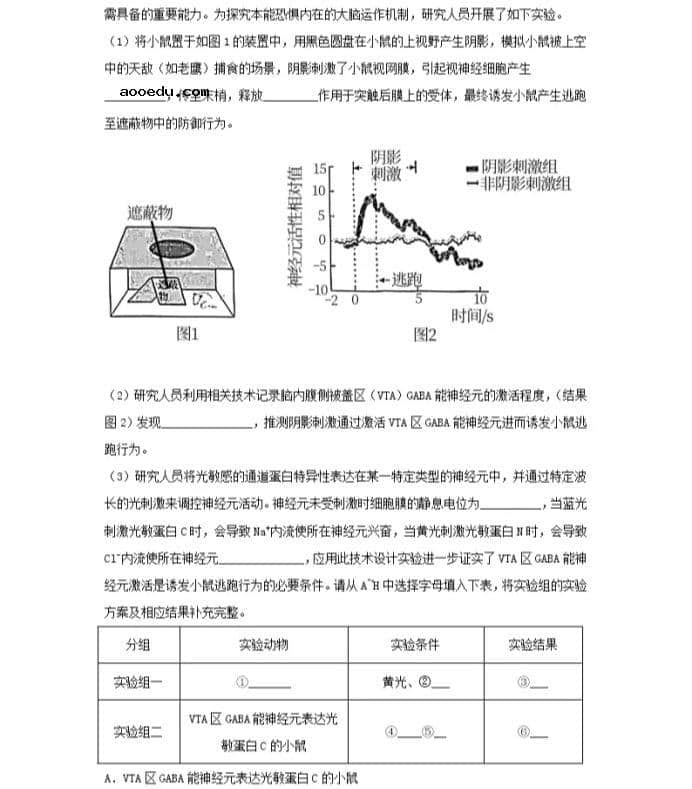 2021北京市高考生物压轴卷及答案解析