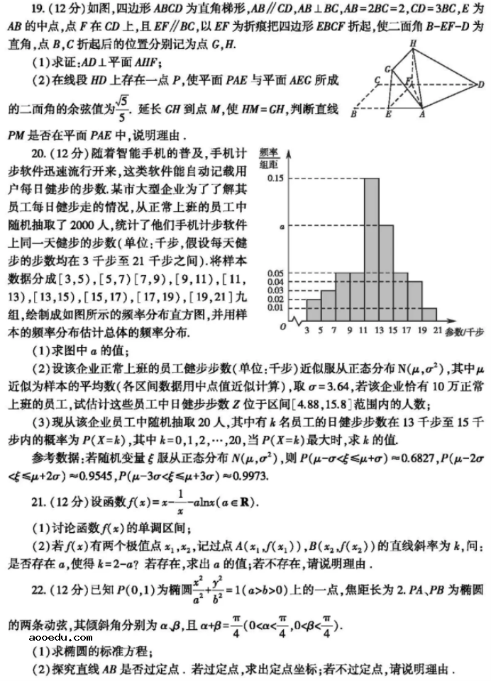 2021年高考山东省数学冲刺卷