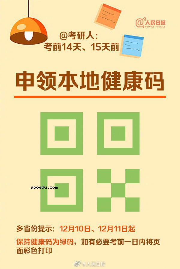 多省份公布2022考研防疫要求 考研前48小时内做核酸