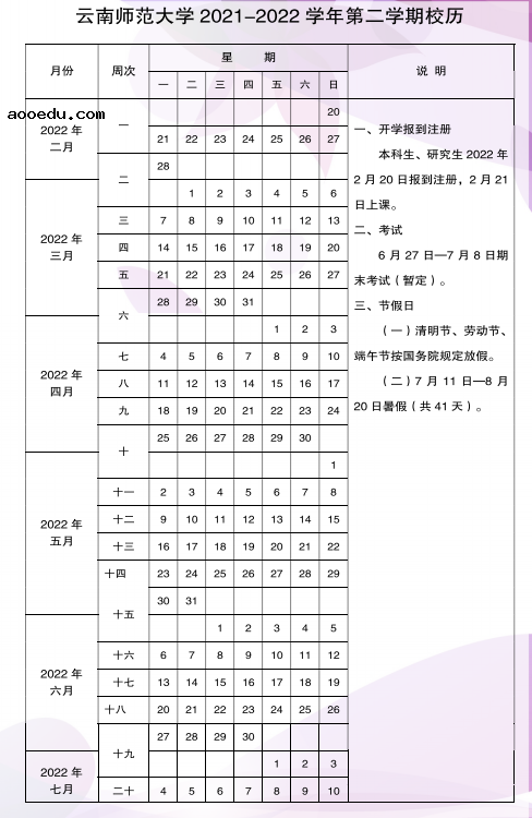 2022年云南师范大学寒假放假时间 哪天开始放假