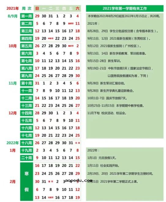 2022广州新华学院寒假放假及开学时间 几号放寒假