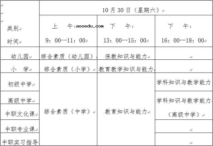 云南2021下半年中小学教师资格考试笔试及成绩查询时间