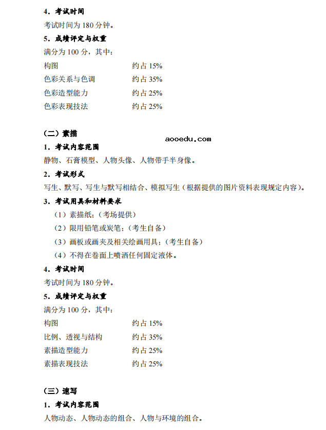 2022湖北艺术统考美术与设计学类考试大纲 考试内容有哪些