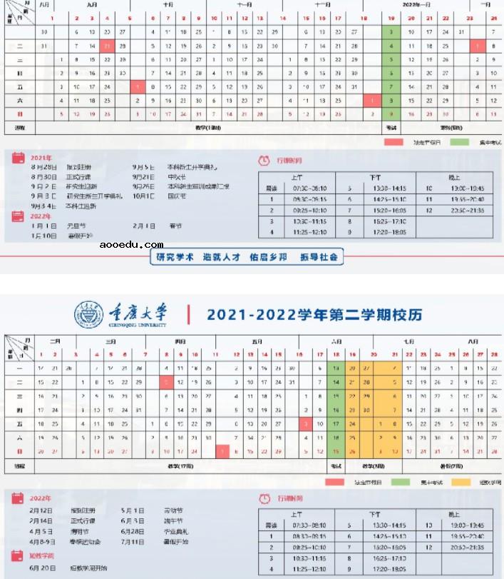 2022重庆大学寒假放假及开学时间 几号放寒假