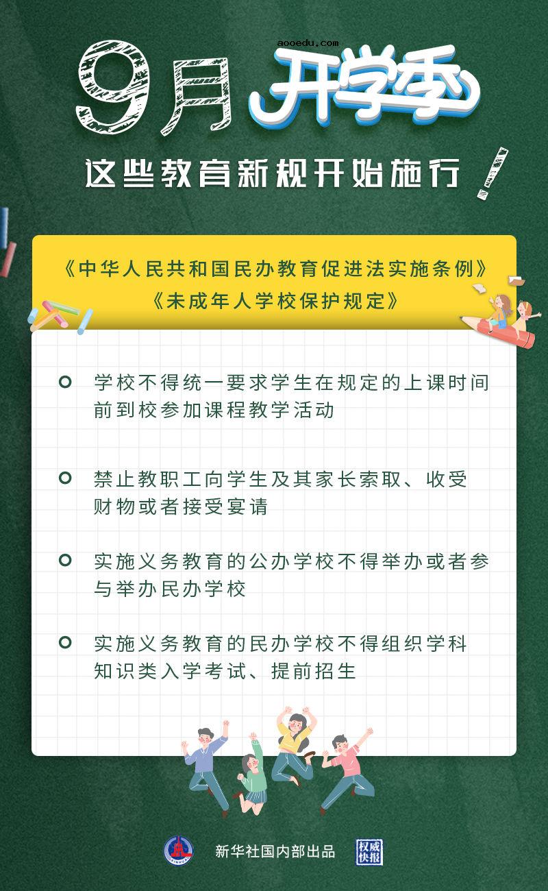 两个教育新规9月1日起施行 具体内容是什么