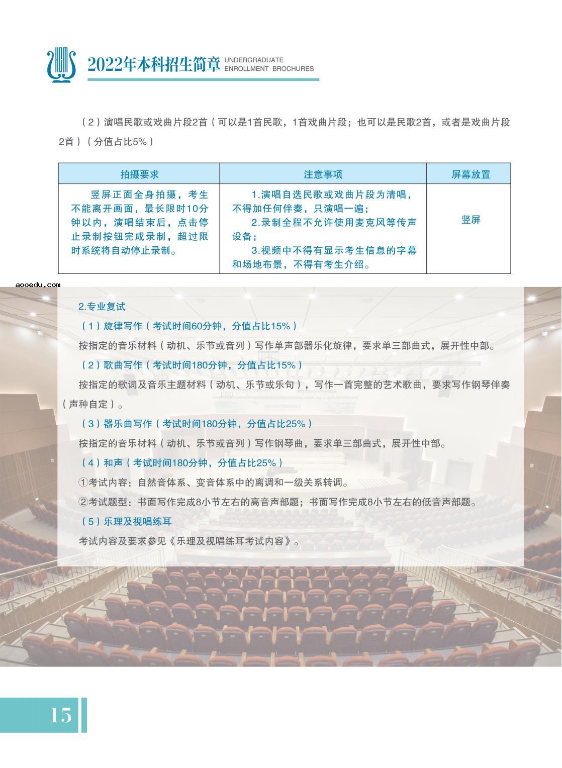 哈尔滨音乐学院2022年本科招生简章