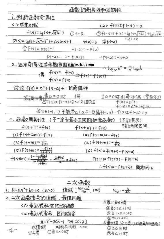 高一数学学霸笔记整理 怎么学好数学