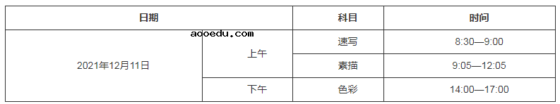 2022天津高考美术与设计学类统考时间及考试内容