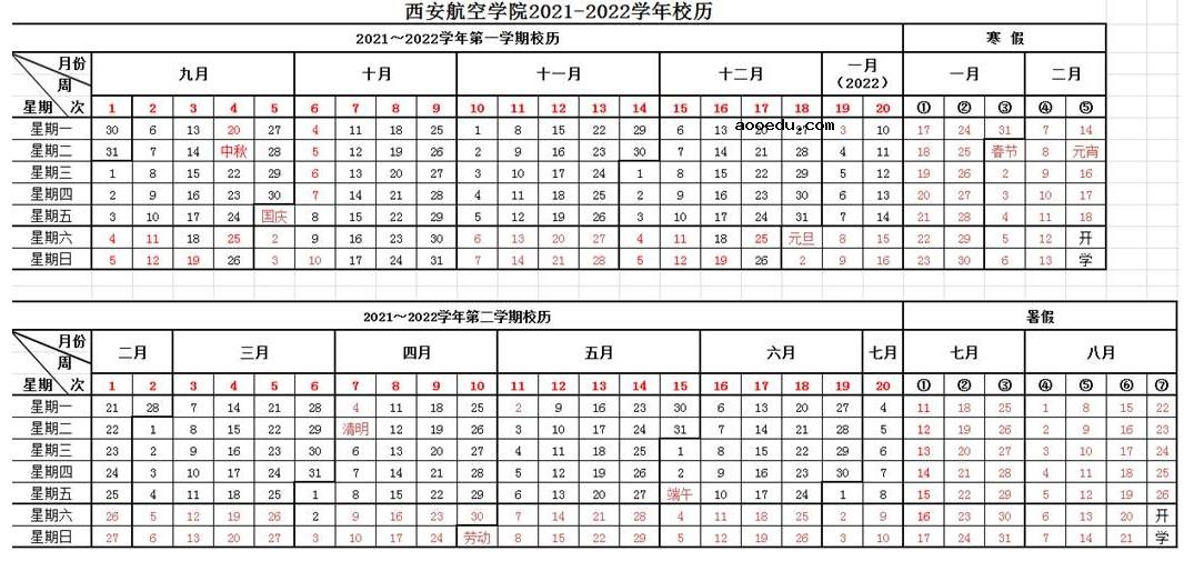 2022西安航空学院寒假放假及开学时间 几号放寒假