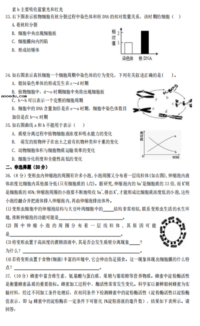 2022江西高考生物冲刺卷试题