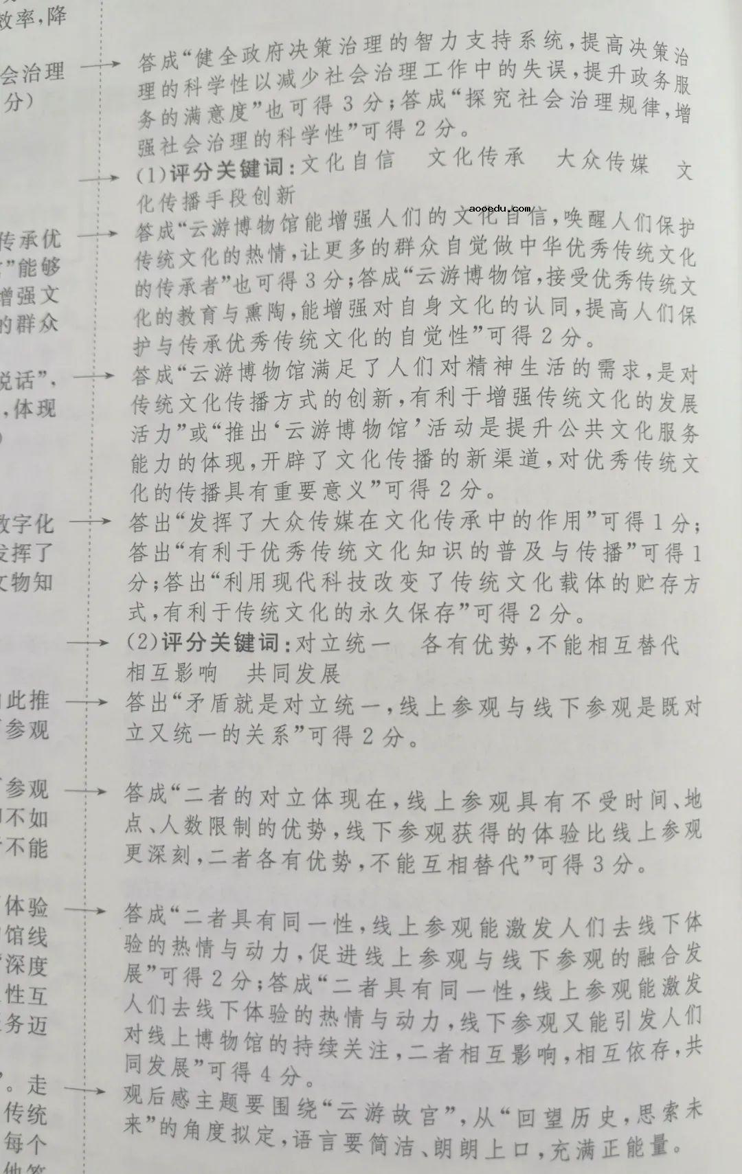 2022年高考文综评分细则 有哪些评分规则