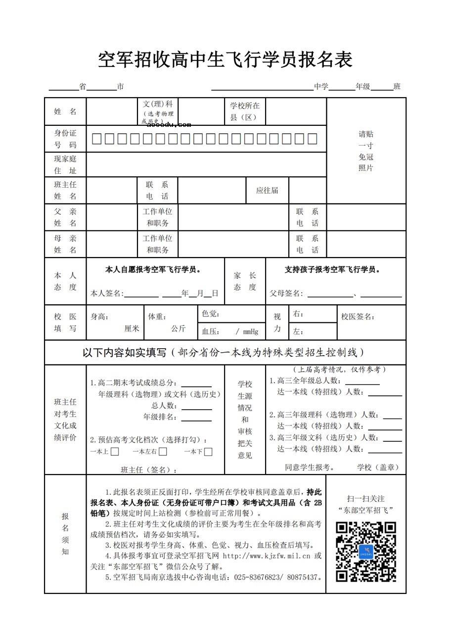 2023江西空军招飞初选报名流程是什么 有哪些项目